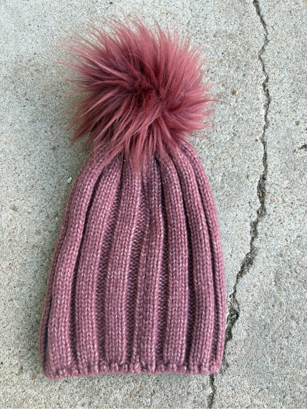 The North Face Knit and Pom Beanie Mauve Pink Women’s OS - Picture 2 of 5